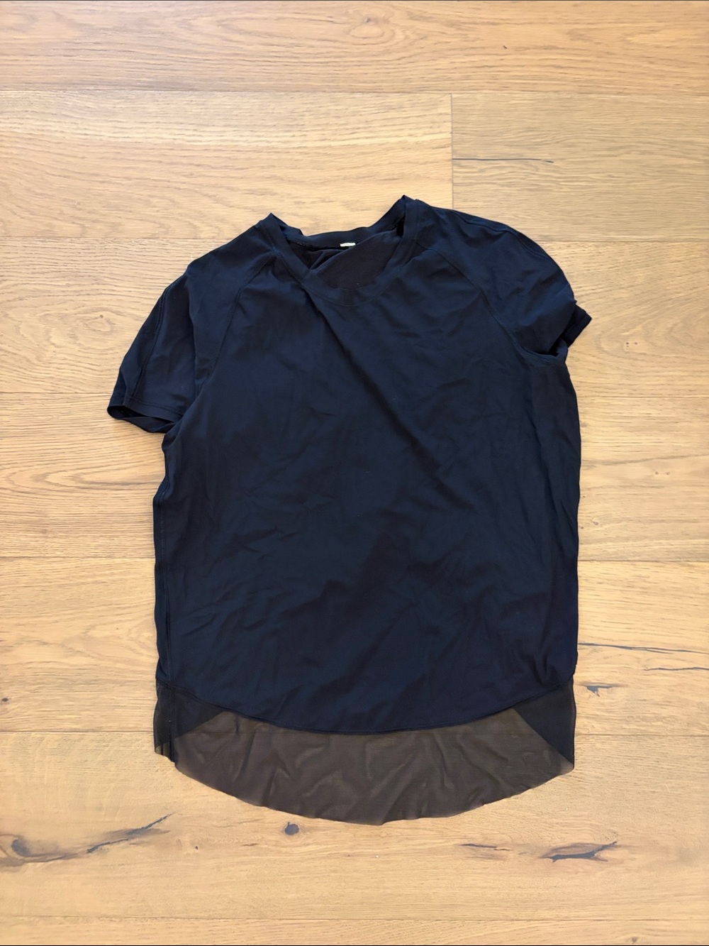 lululemon athletica Black Short-Sleeve Crewneck Tee with tulip back